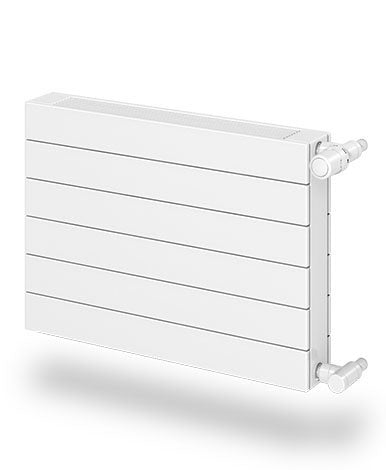 Décor Hot Water Radiator - 2 Tube H34 Pedestal with Fins - Ht. 5-5/8"